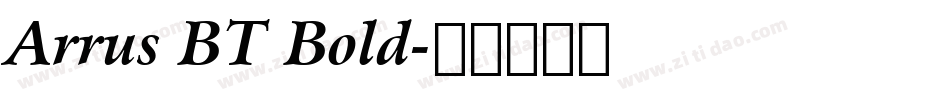 Arrus BT Bold字体转换